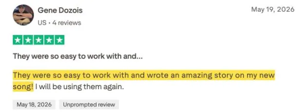 Gene Dozois's Trustpilot review