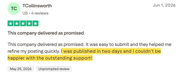TCollinsworth's Trustpilot review