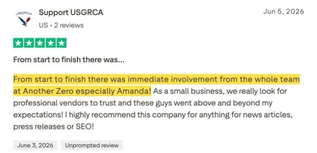Support USGRCA's Trustpilot review