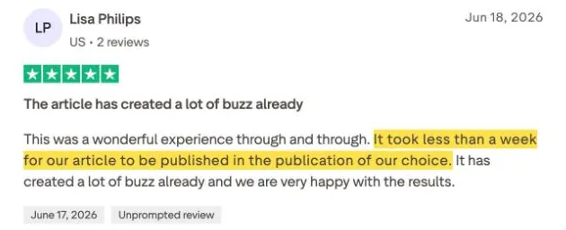 Lisa Philips's Trustpilot review