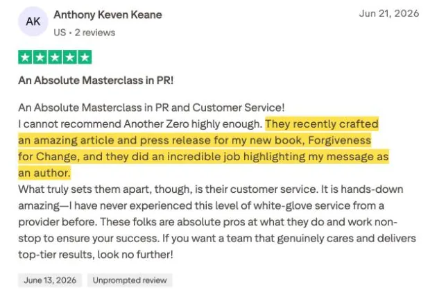 Anthony Keven Keane's Trustpilot review