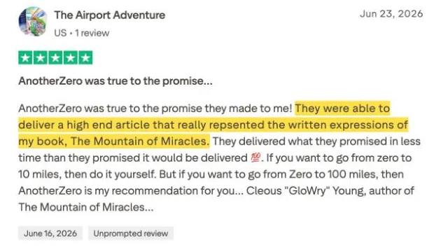 The Airport Adventure's Trustpilot review