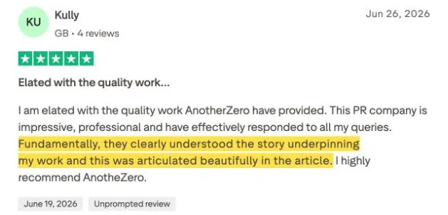 Kully's Trustpilot review