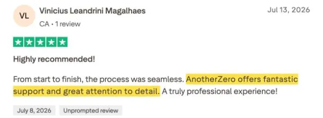 Vinicius Leandrini Magalhaes's Trustpilot review
