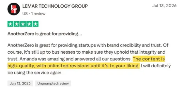 LEMAR TECHNOLOGY GROUP's Trustpilot review