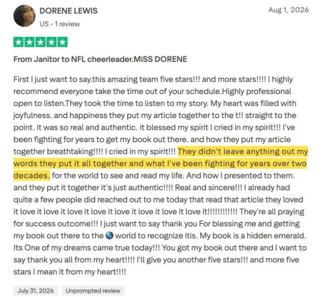 DORENE LEWIS's Trustpilot review