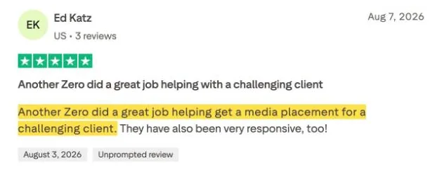 Ed Katz's Trustpilot review