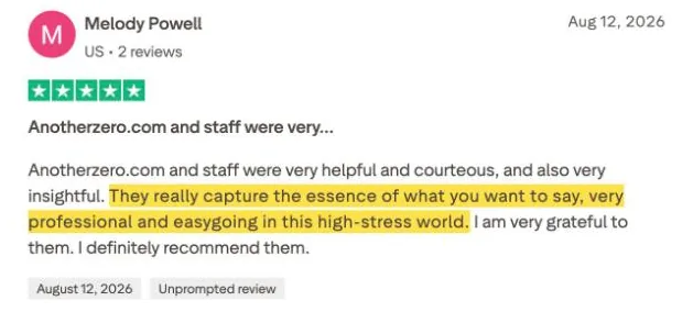 Melody Powell's Trustpilot review