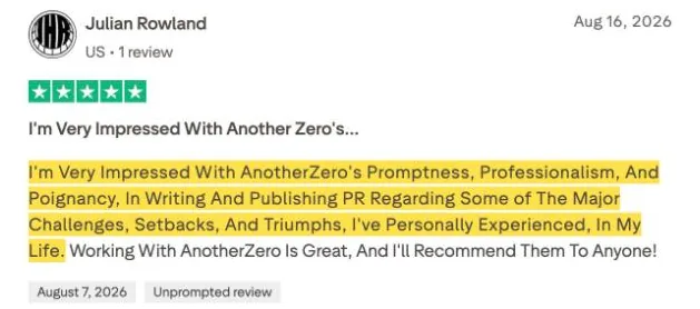 Julian Rowland's Trustpilot review