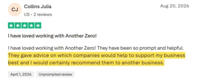 Collins Julia's Trustpilot review