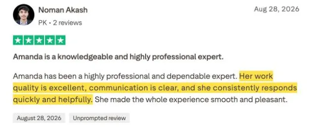 Noman Akash's Trustpilot review