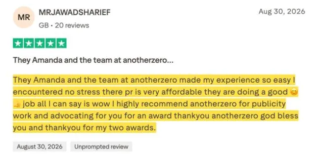 MRJAWADSHARIEF's Trustpilot review