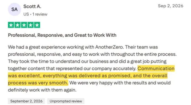 Scott A.'s Trustpilot review